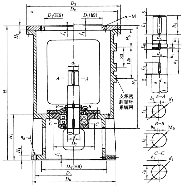 XD1、XD2、XD3、XD4、XD5、XD6、XD7、型單支點機架外形尺寸