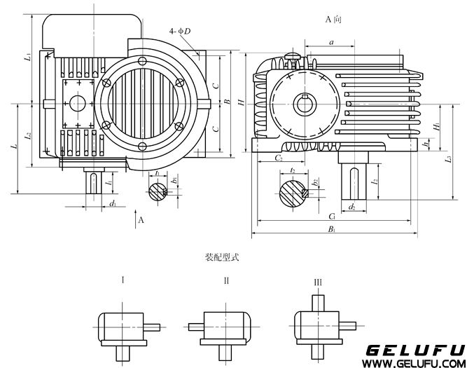 PW型平面二次包絡環(huán)面蝸桿減速機（GB-T16449-1996）