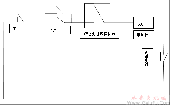 JWZ刮泥機(jī)減速機(jī)保護(hù)裝置接線圖