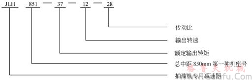 抽油機(jī)專用減速機(jī)標(biāo)記方法示例	